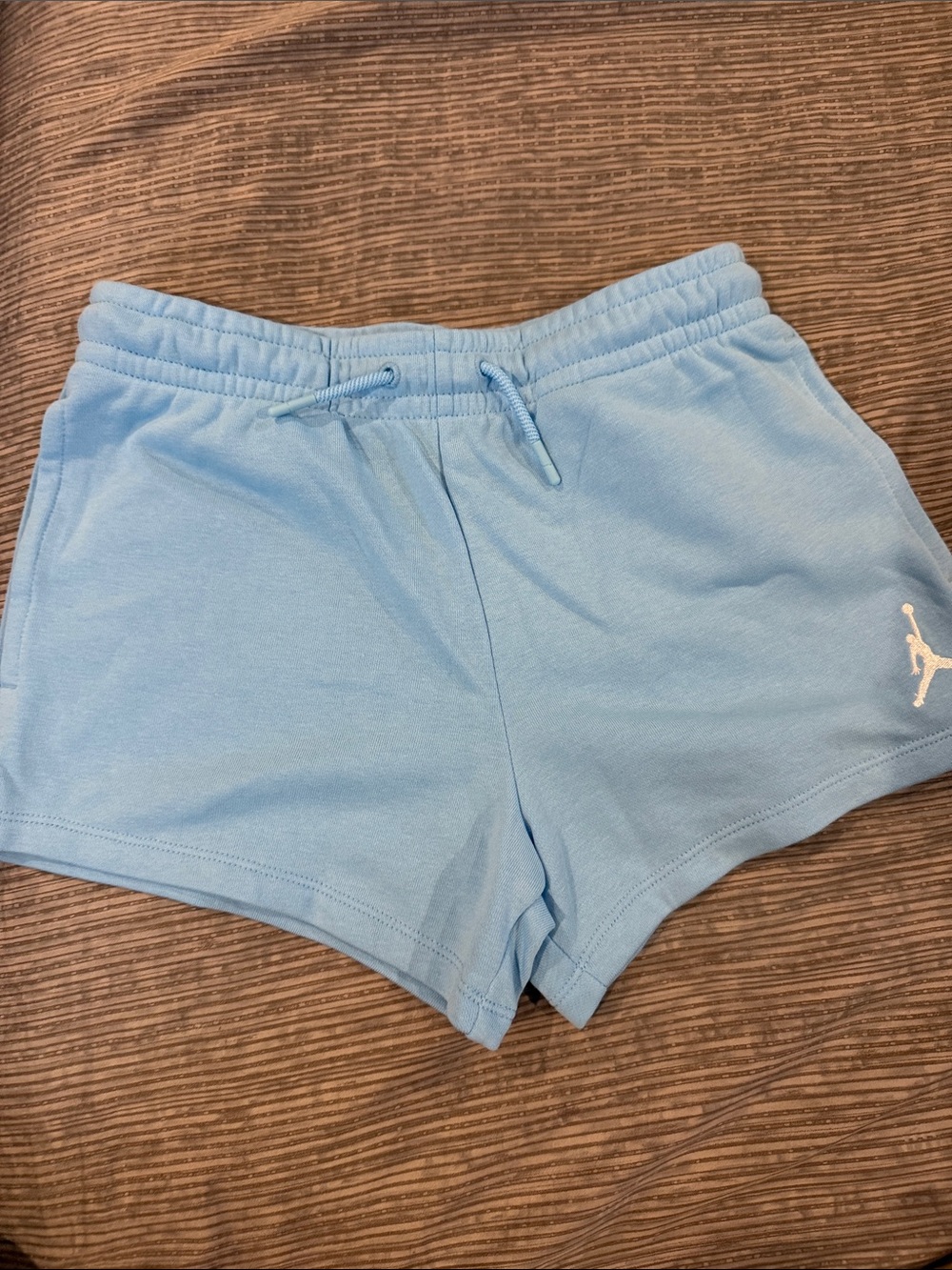 Jordan Girls Sky Blue Athletic Drawstring Shorts